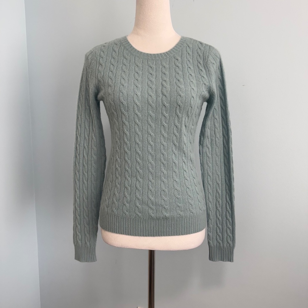 Aqua Women’s 100% Cashmere Long Sleeve Blue Sweater Pullover Size S
